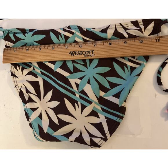 Malibu Dream Girl Womens Size Medium Multicolored Tropical Bikini Swim Bottom - Picture 11 of 12